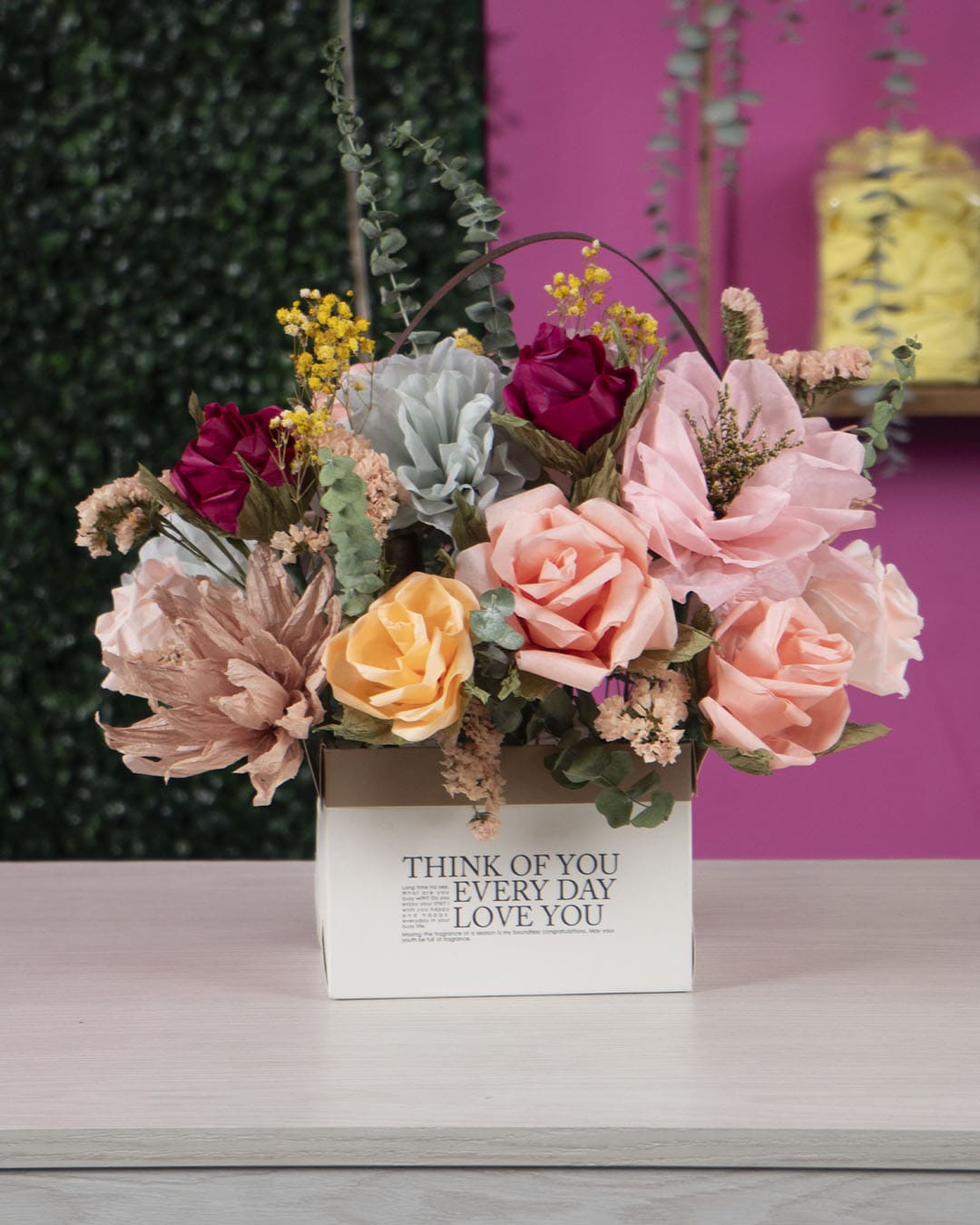 caja de flores